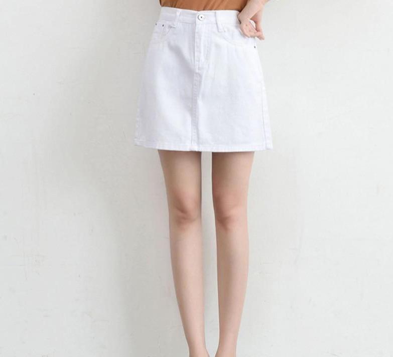 Denim Mini High Waist Blue Hip Jeans Cotton Skirt - Easy Pickins Store