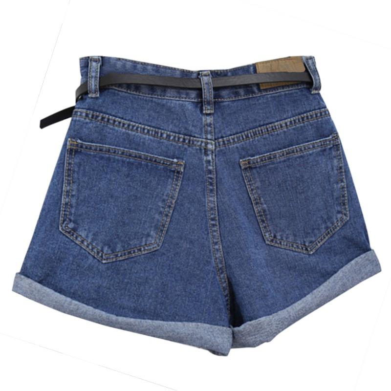 Denim Shorts High Waist Cuffed - Easy Pickins Store