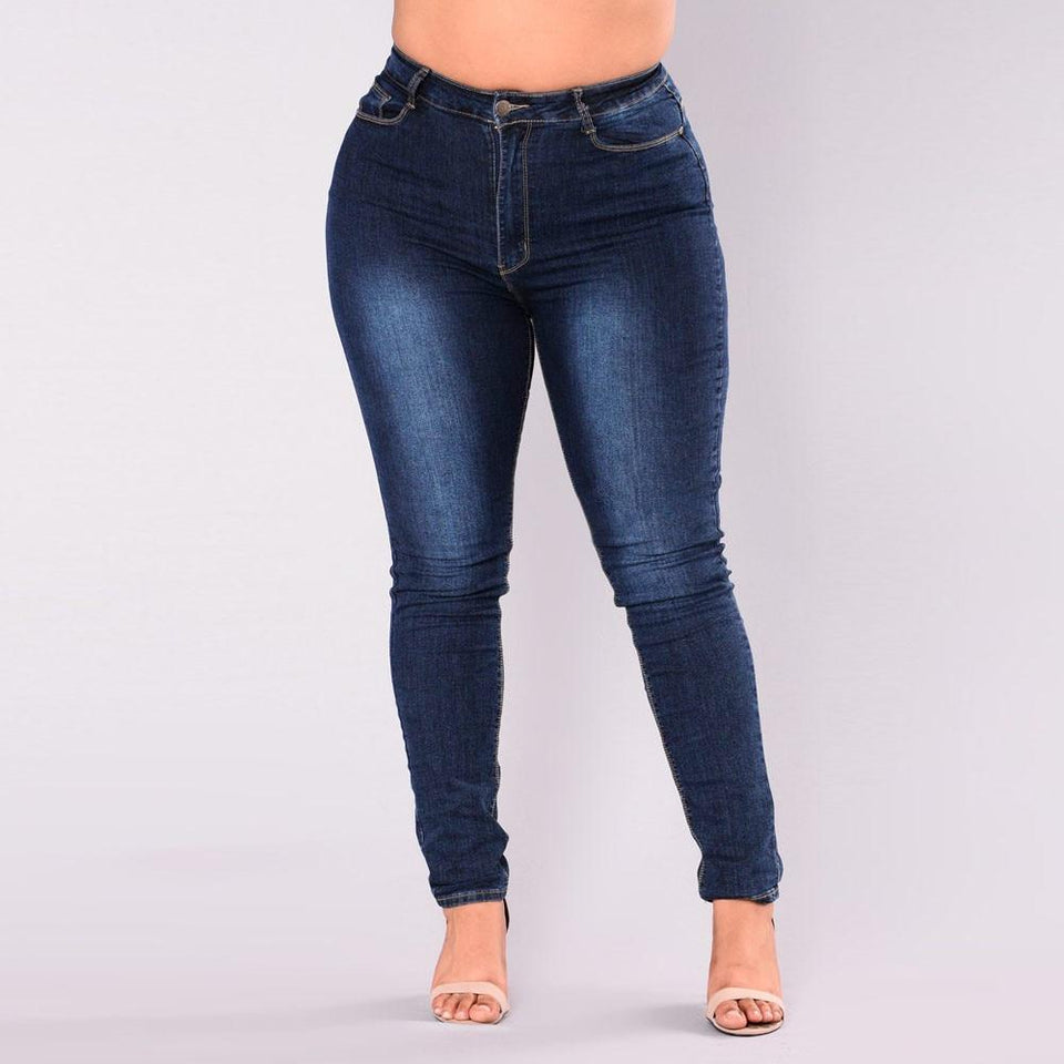 Denim Skinny High Waist Push Up Ripped Stretch - Easy Pickins Store