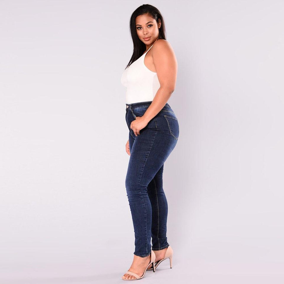 Denim Skinny High Waist Push Up Ripped Stretch - Easy Pickins Store