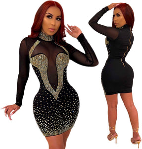 Diamond Process Sexy Dress Party Club Night Dress - Easy Pickins Store