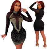 Diamond Process Sexy Dress Party Club Night Dress - Easy Pickins Store