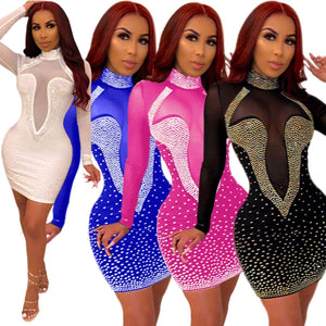 Diamond Process Sexy Dress Party Club Night Dress - Easy Pickins Store