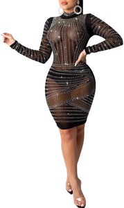 Diamond Process Sexy Dress Party Club Night Dress - Easy Pickins Store
