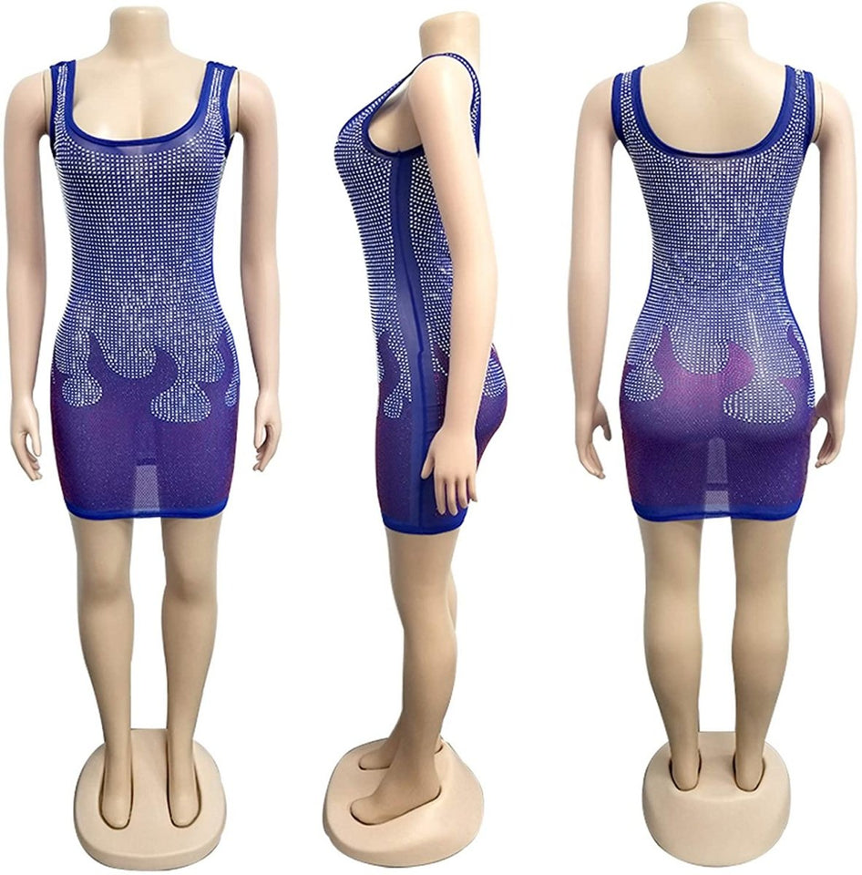 Diamond Process Sexy Dress Party Club Night Dress - Easy Pickins Store