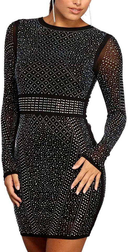 Diamond Process Sexy Dress Party Club Night Dress - Easy Pickins Store