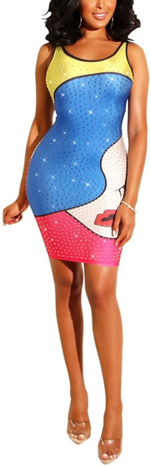 Diamond Process Sexy Dress Party Club Night Dress - Easy Pickins Store