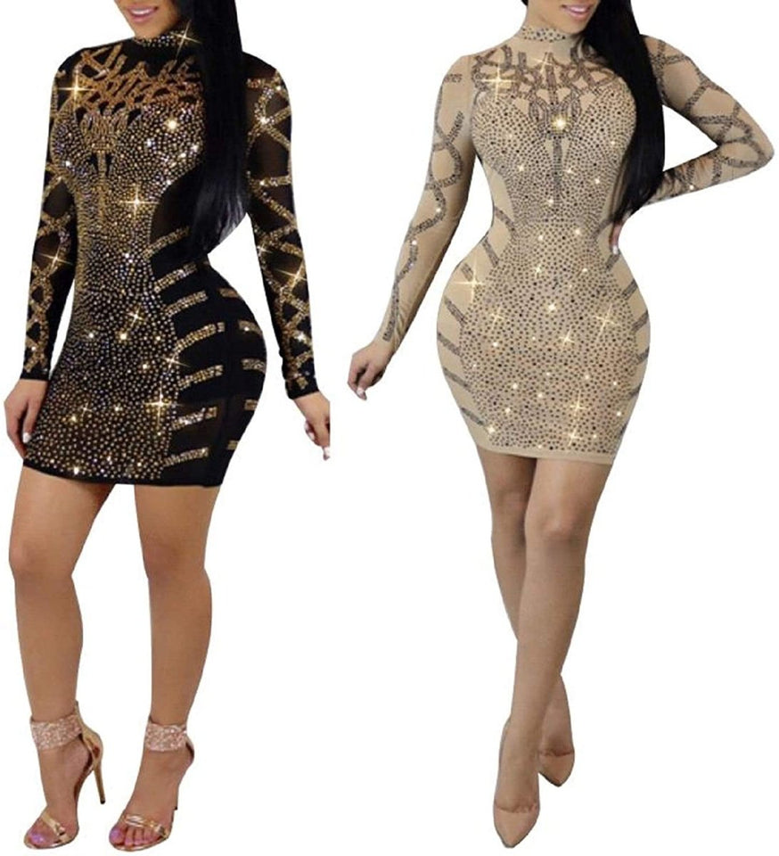 Diamond Process Sexy Dress Party Club Night Dress - Easy Pickins Store