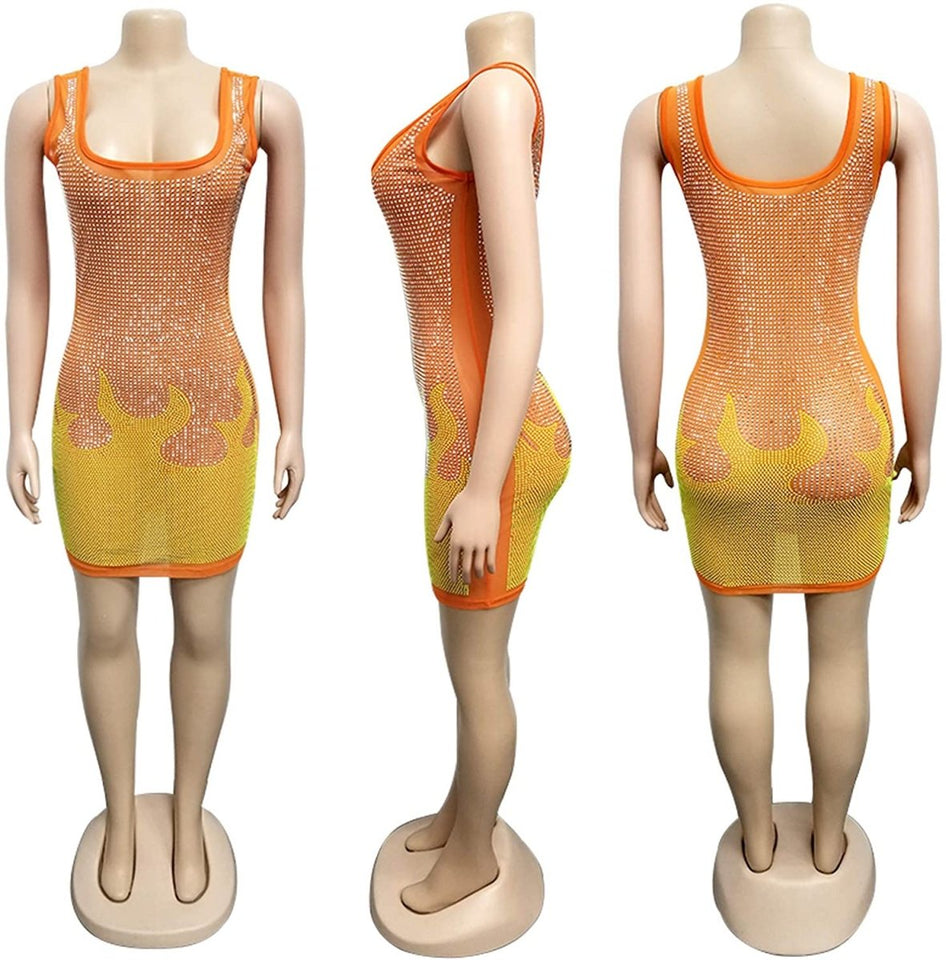 Diamond Process Sexy Dress Party Club Night Dress - Easy Pickins Store
