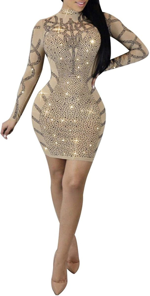Diamond Process Sexy Dress Party Club Night Dress - Easy Pickins Store