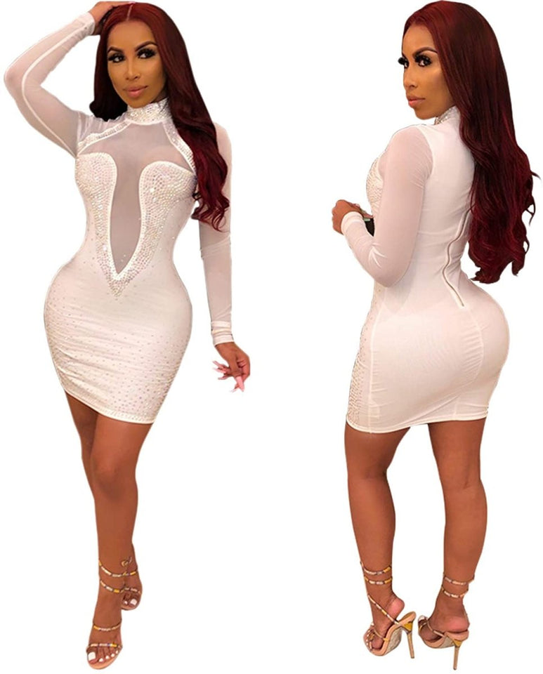 Diamond Process Sexy Dress Party Club Night Dress - Easy Pickins Store