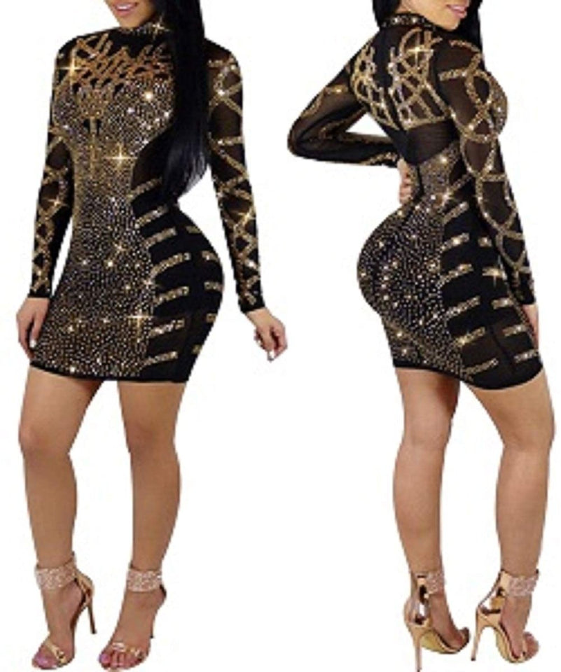 Diamond Process Sexy Dress Party Club Night Dress - Easy Pickins Store