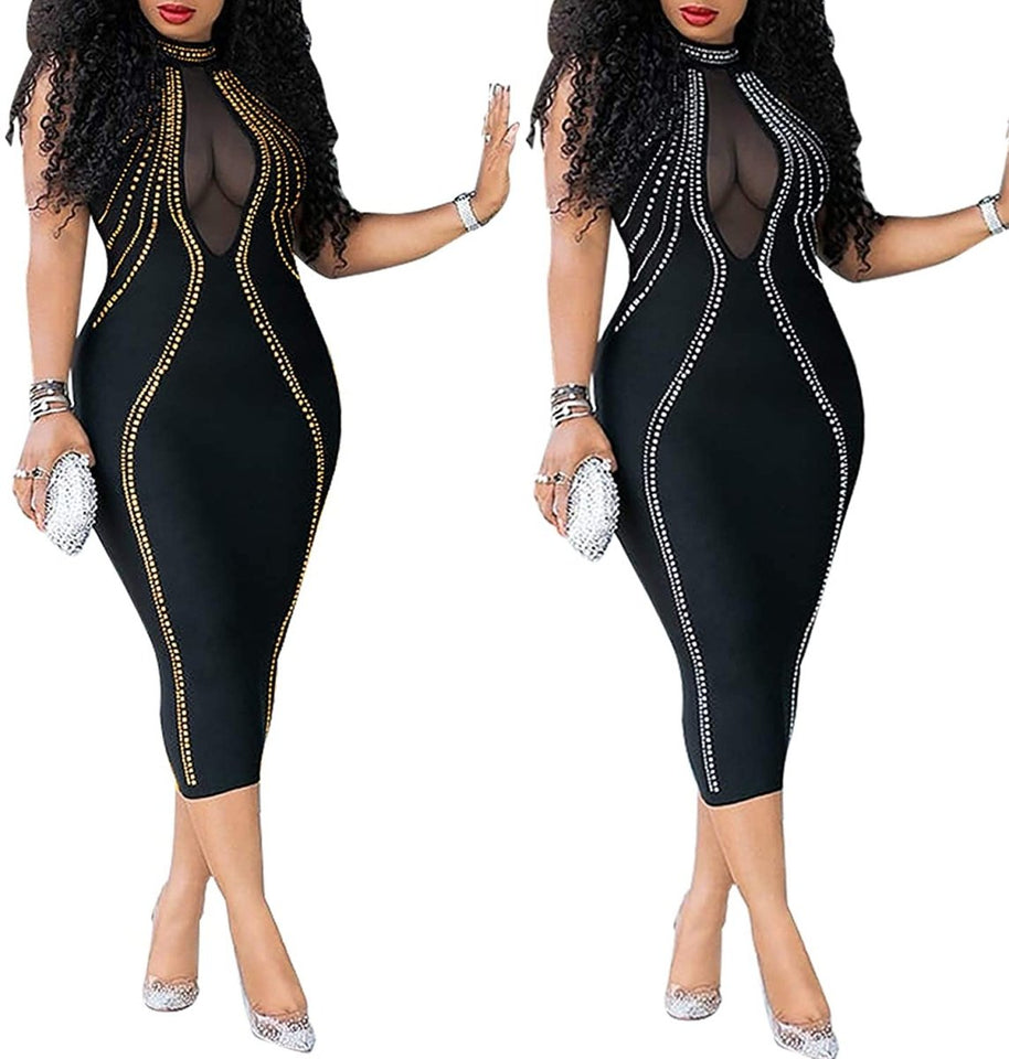 Diamond Process Sexy Dress Party Club Night Dress - Easy Pickins Store