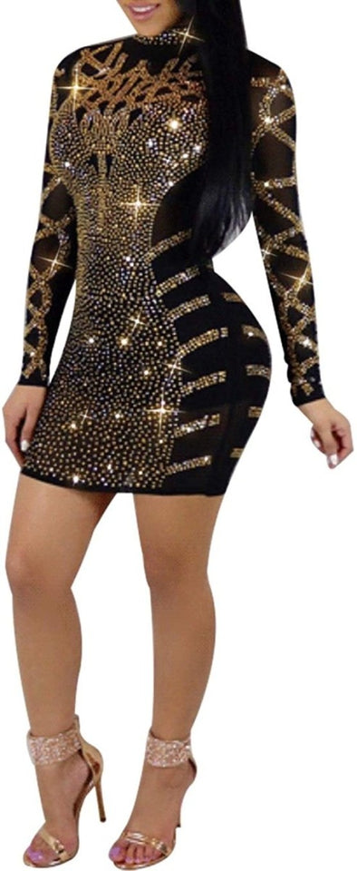 Diamond Process Sexy Dress Party Club Night Dress - Easy Pickins Store