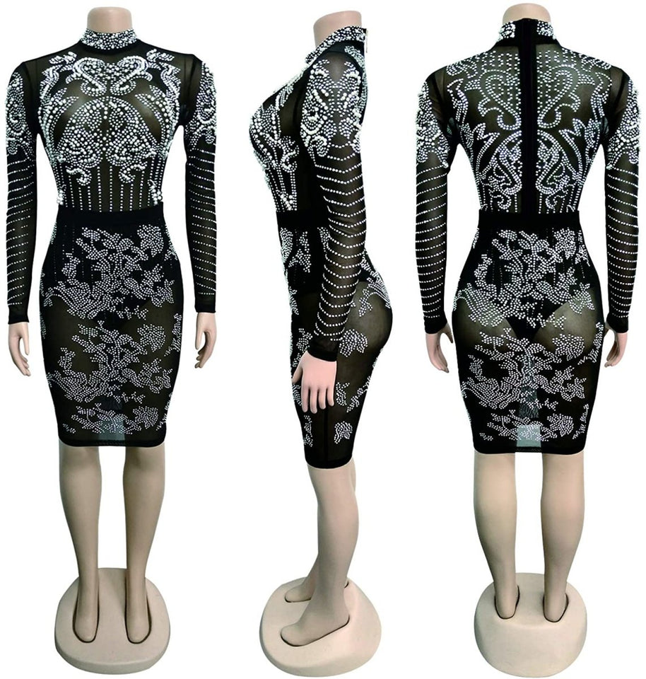 Diamond Process Sexy Dress Party Club Night Dress - Easy Pickins Store