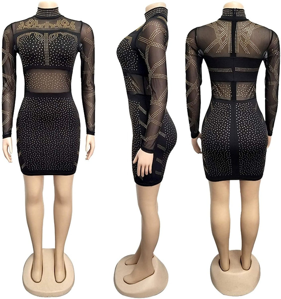 Diamond Process Sexy Dress Party Club Night Dress - Easy Pickins Store