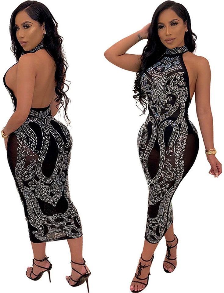 Diamond Process Sexy Dress Party Club Night Dress - Easy Pickins Store