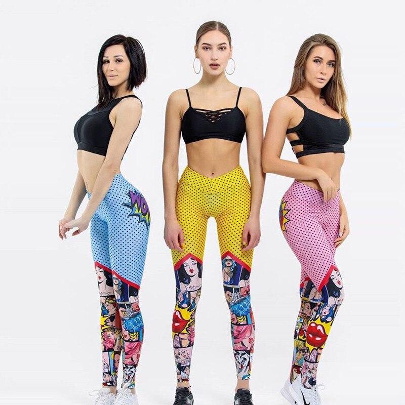 Digital Print High Waist Cartoon Leggings Push Up - Easy Pickins Store