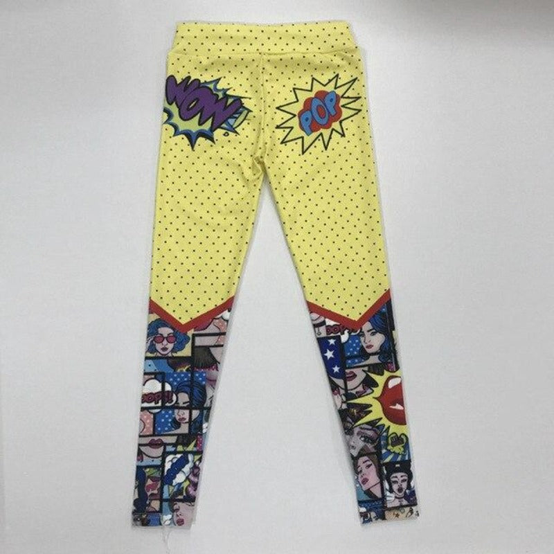 Digital Print High Waist Cartoon Leggings Push Up - Easy Pickins Store