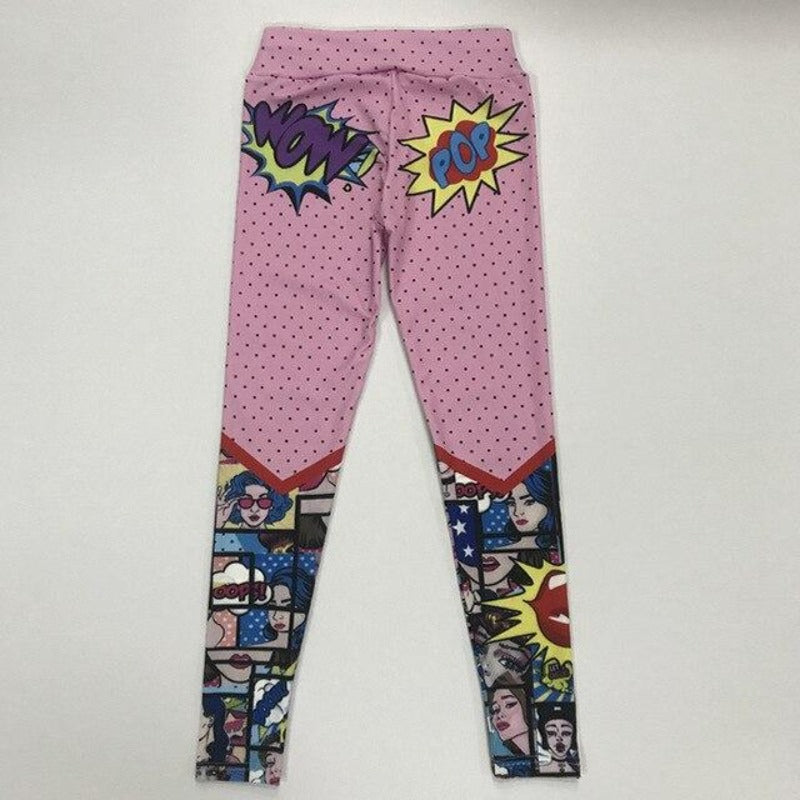 Digital Print High Waist Cartoon Leggings Push Up - Easy Pickins Store