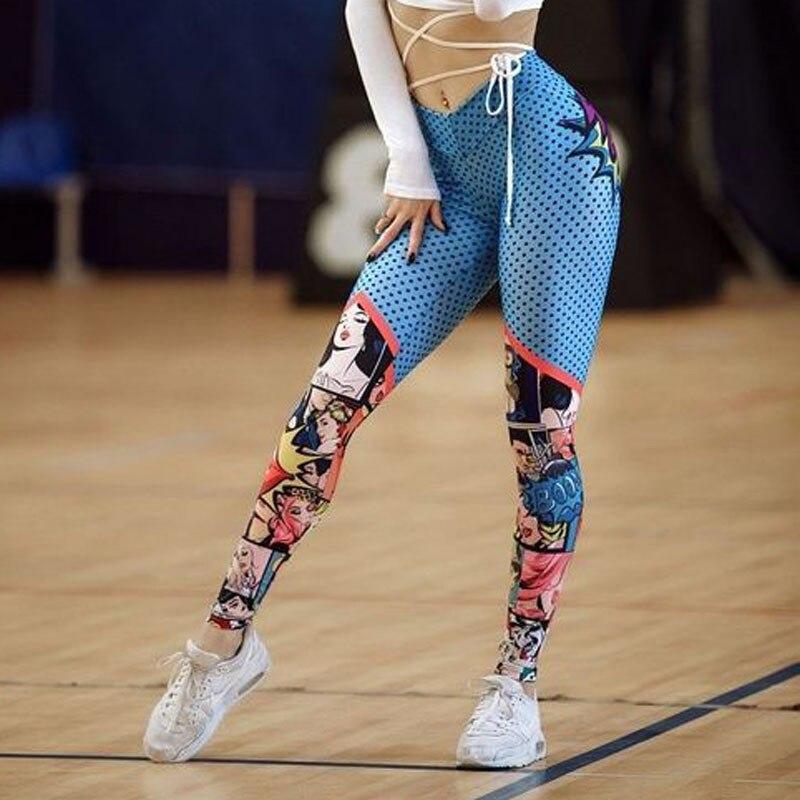 Digital Print High Waist Cartoon Leggings Push Up - Easy Pickins Store
