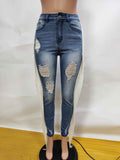 Distressed Tassel Jeans Holes Denim Casual - Easy Pickins Store