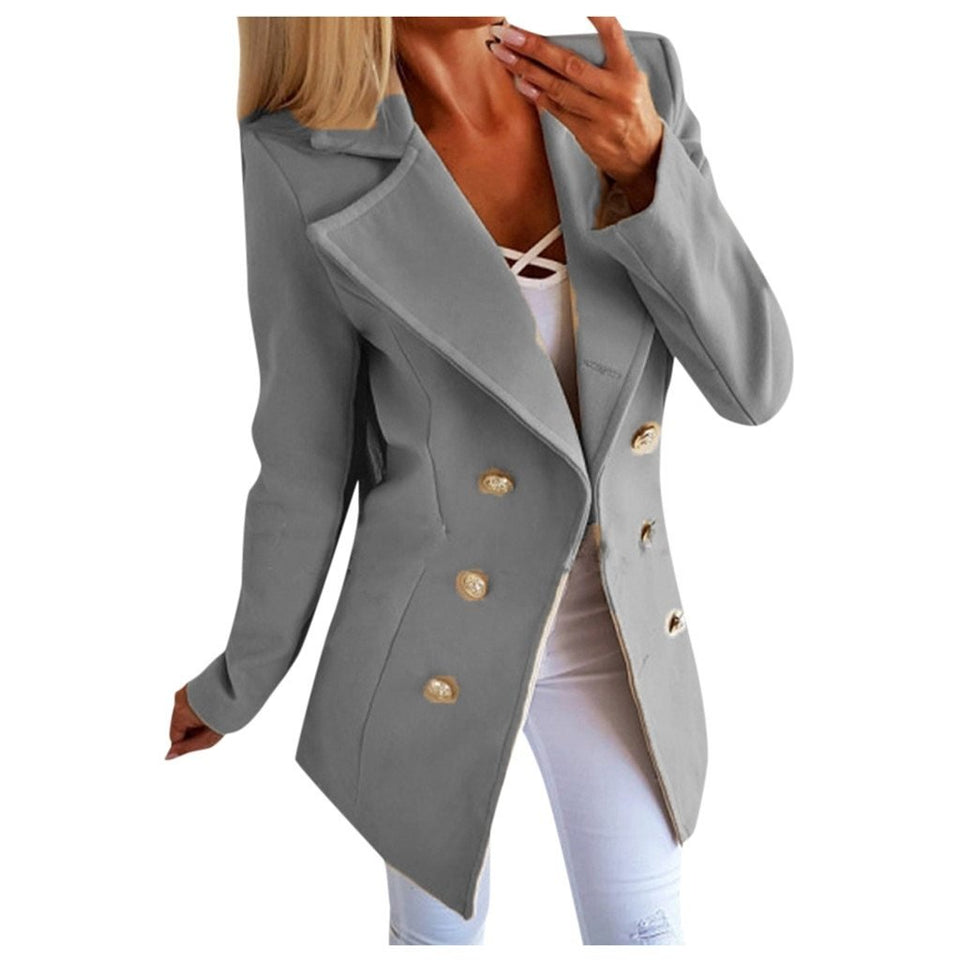 Double Breasted Lapel Jacket - Easy Pickins Store