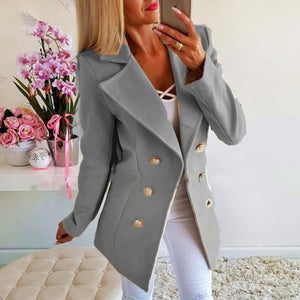 Double Breasted Lapel Jacket - Easy Pickins Store
