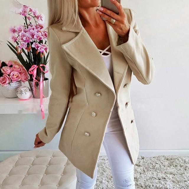 Double Breasted Lapel Jacket - Easy Pickins Store