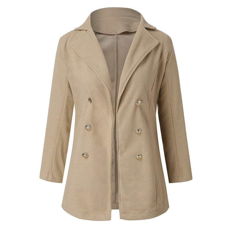 Double Breasted Lapel Jacket - Easy Pickins Store
