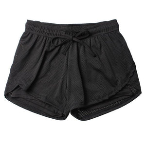 Double Layer Skinny Fitness Elastic Shorts - Easy Pickins Store
