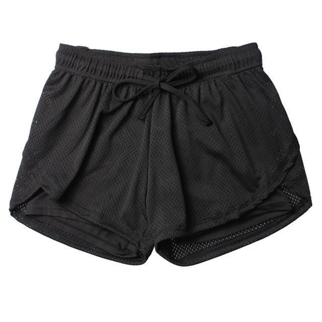 Double Layer Skinny Fitness Elastic Shorts - Easy Pickins Store