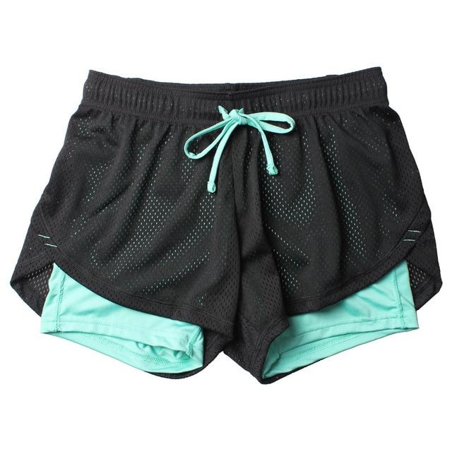 Double Layer Skinny Fitness Elastic Shorts - Easy Pickins Store