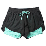 Double Layer Skinny Fitness Elastic Shorts - Easy Pickins Store