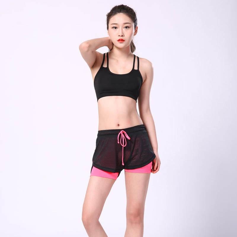 Double Layer Skinny Fitness Elastic Shorts - Easy Pickins Store