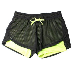 Double Layer Skinny Fitness Elastic Shorts - Easy Pickins Store