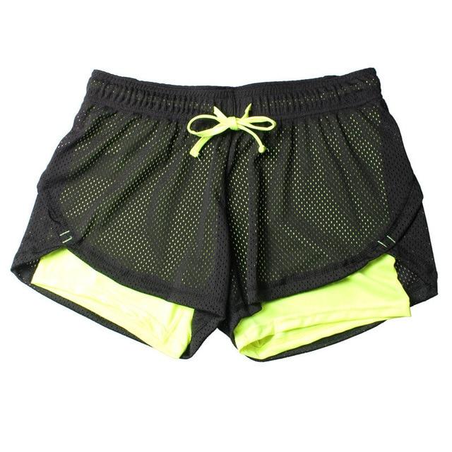 Double Layer Skinny Fitness Elastic Shorts - Easy Pickins Store