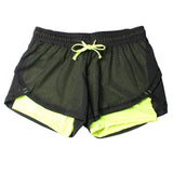 Double Layer Skinny Fitness Elastic Shorts - Easy Pickins Store