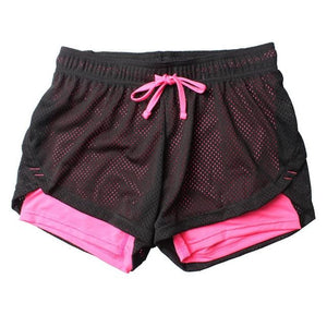 Double Layer Skinny Fitness Elastic Shorts - Easy Pickins Store