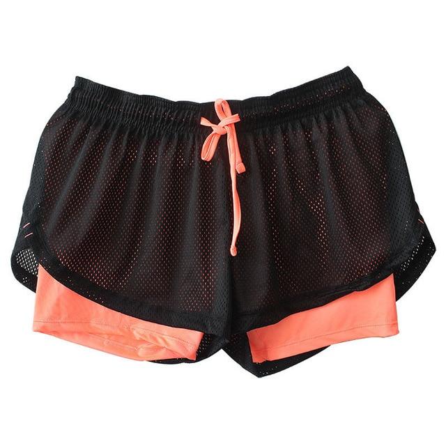 Double Layer Skinny Fitness Elastic Shorts - Easy Pickins Store