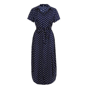 Dress Casual Bow Tie V Neck Dot Button Short Sleeve - Easy Pickins Store