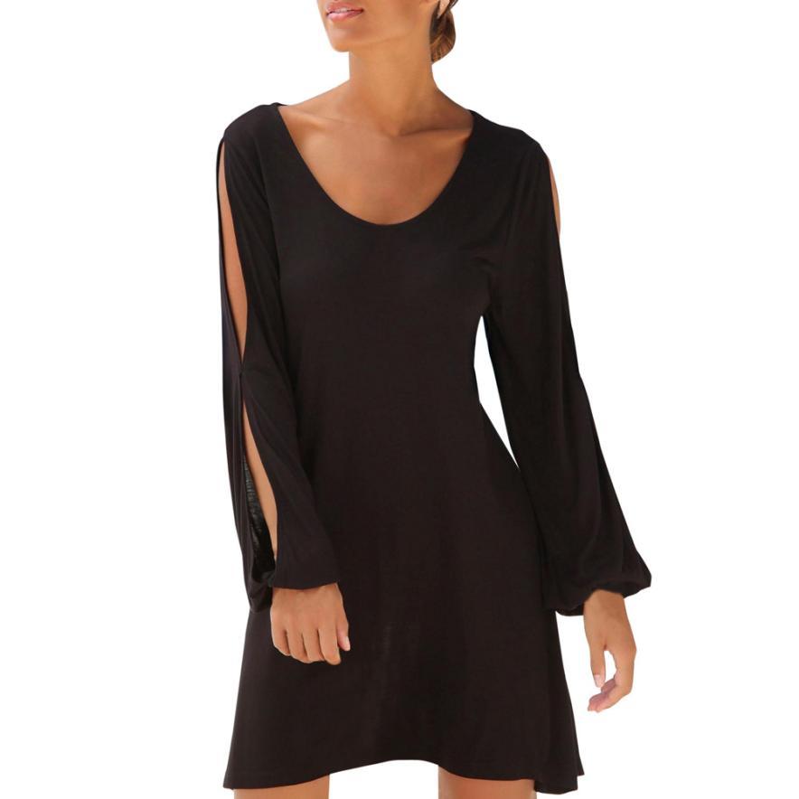 Dress O Neck Hollow Out Sleeve - Easy Pickins Store