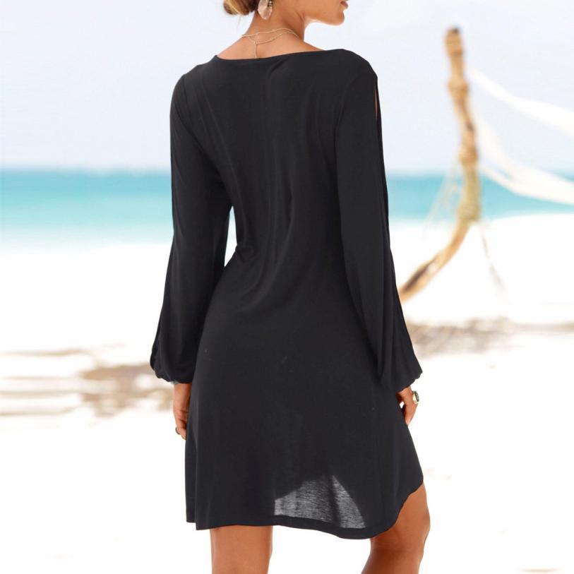 Dress O Neck Hollow Out Sleeve - Easy Pickins Store