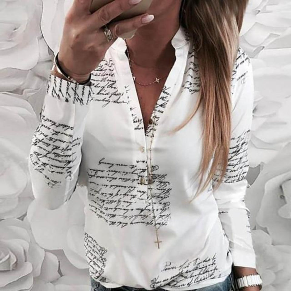 Elegant Adjustable Sleeve Button Blouse - Easy Pickins Store