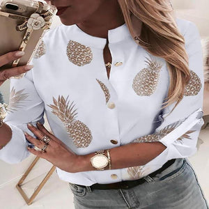 Elegant Adjustable Sleeve Button Blouse - Easy Pickins Store