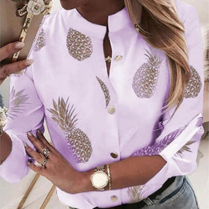 Elegant Adjustable Sleeve Button Blouse - Easy Pickins Store