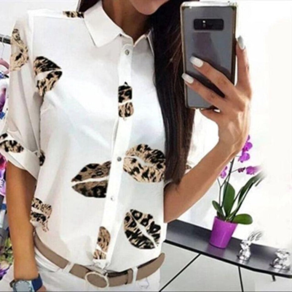 Elegant Adjustable Sleeve Button Blouse - Easy Pickins Store