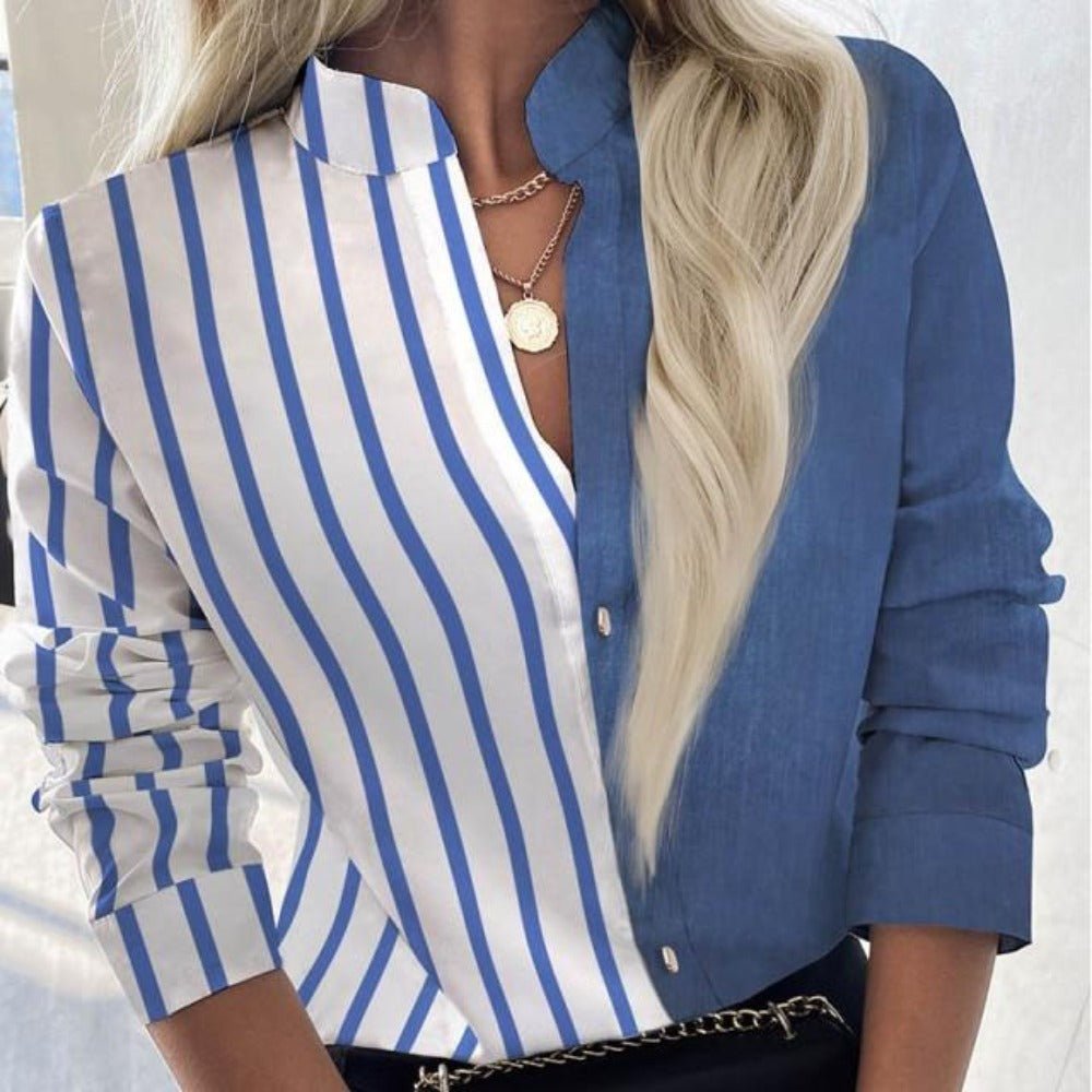 Elegant Adjustable Sleeve Button Blouse - Easy Pickins Store