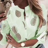 Elegant Adjustable Sleeve Button Blouse - Easy Pickins Store