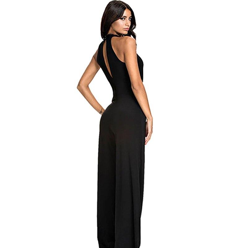 Elegant Hollow Out Jumpsuit Sleeveless Loose Pants - Easy Pickins Store